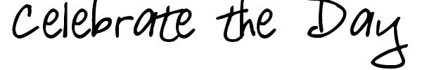 Celebrate the Day font preview